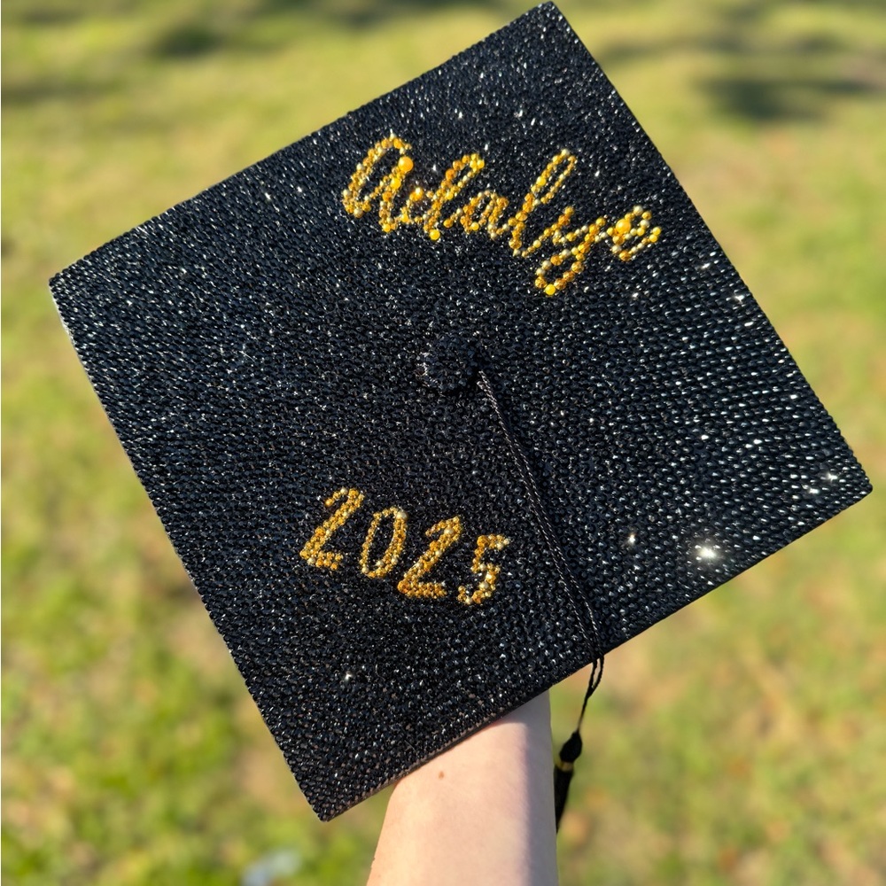 Custom bedazzled graduation caps